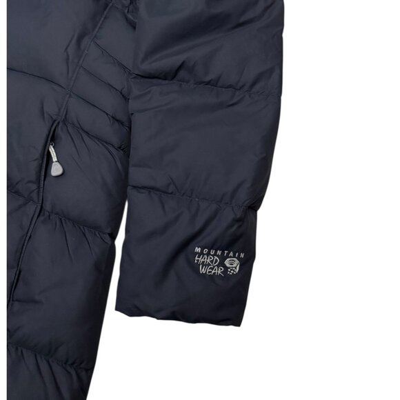 MOUNTAIN HARDWEAR Down Fill Black Winter Long Puffer Parka Coat Jacket Womens S - Picture 7 of 9